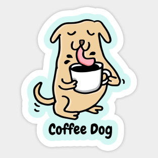 Coffee Dog Sticker